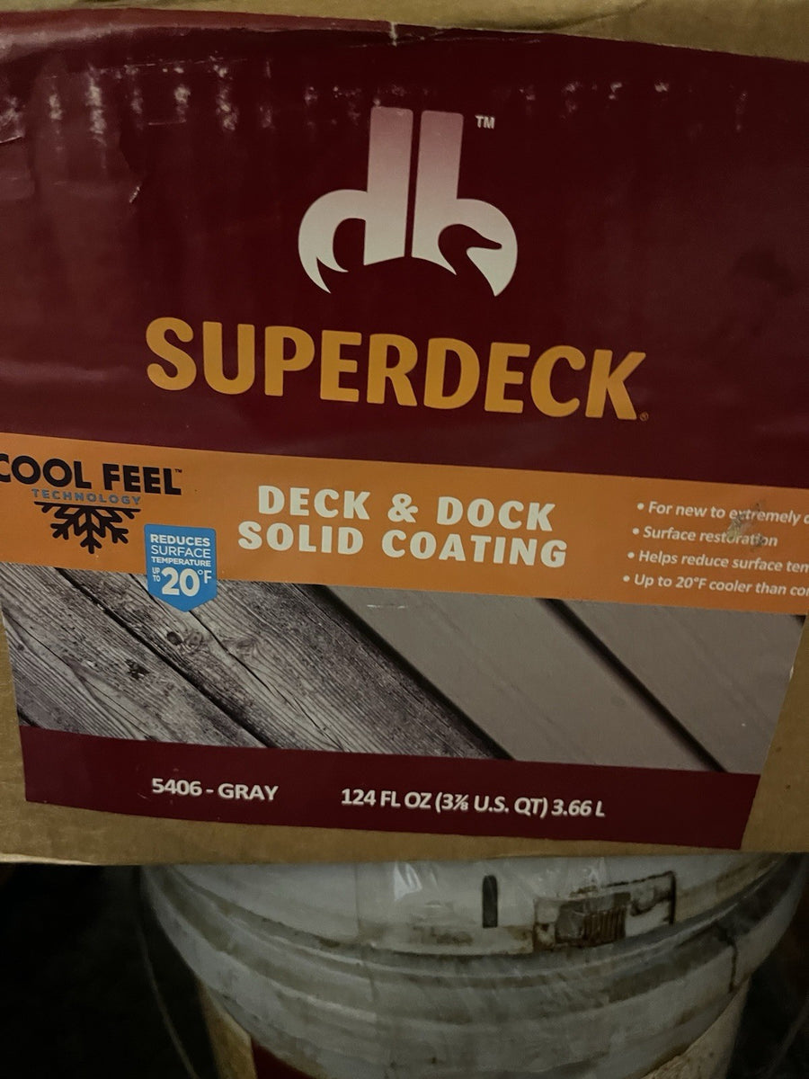 SHERWIN WILLIAMS SUPERDECK DECK & DOCK SOLID COATING 5406 GRAY ...