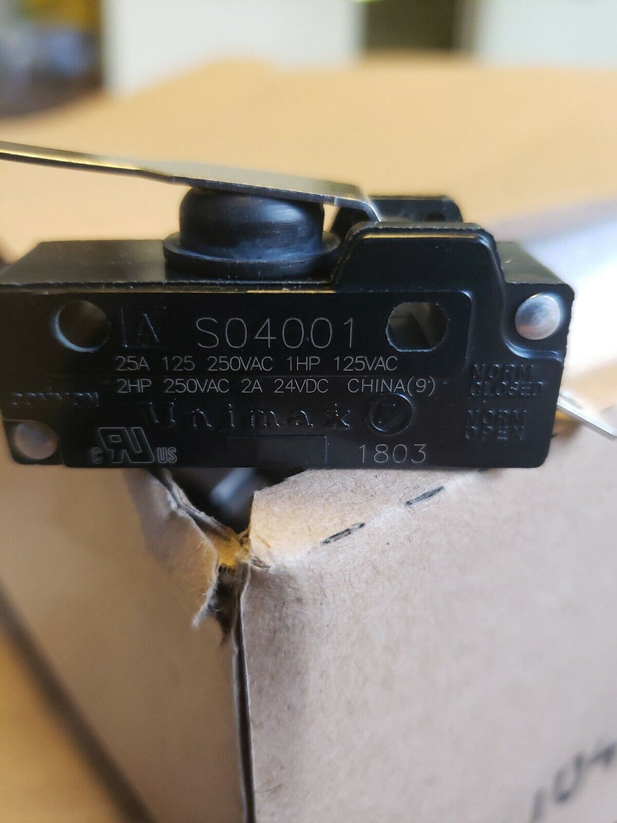 UNIMAX Single SnapAction Limit Switch S04001, AS4001, 25A, 125/250...