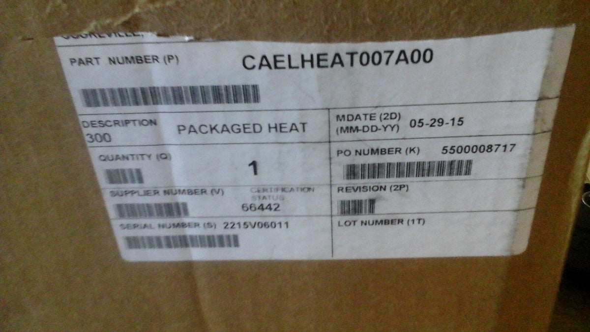 Carrier Productos Caelheat007a00 15kw 240v3ph Calentador Kit Mega 0311