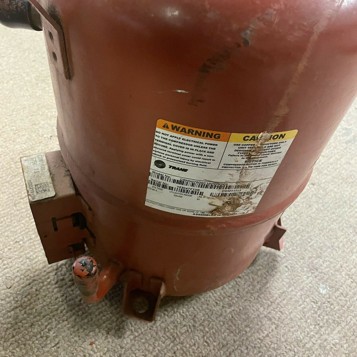 TRHk NEW TRANE CRHH075K0C100N0K0C0 A/C COMPRESSOR SCROLL 7.5 TON