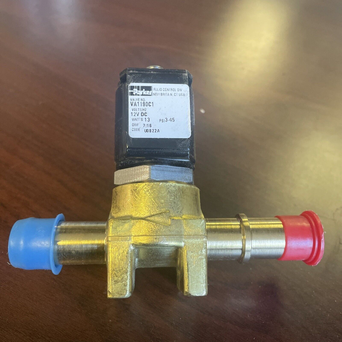 Parker VA1190C1 12VDC 13W 345psi Solenoid Fluid Control Valve 4961...