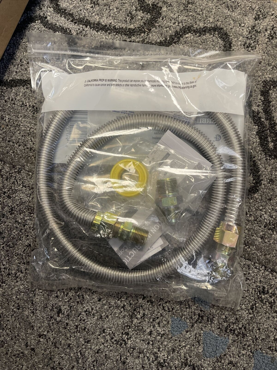 NEW EVERBILT 69014HDN GAS RANGE INSTALLATION KIT STAINLESS STEEL 5/...