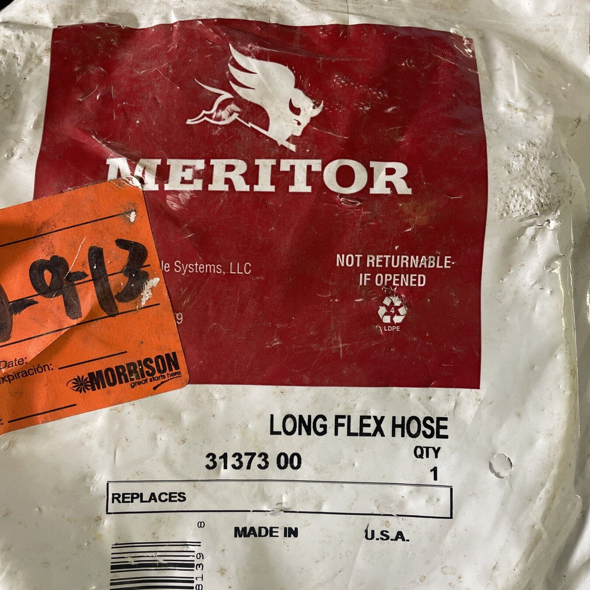 MERITOR 3137300 Inner Flex Hose 17" ABS/AIR Systems PSI SYSTE...