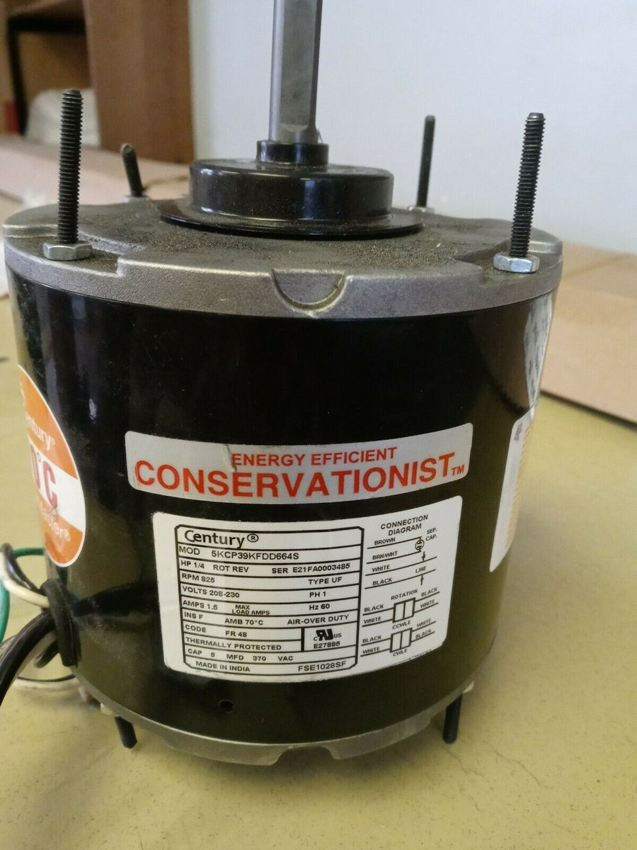 NEW Condenser Fan Motor 1/4 HP, 1,100 Nameplate RPM, 208230V/5kcp...