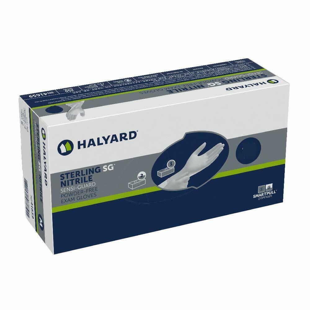 Halyard Sterling Nitrile Exam Gloves, PowderFree, NonLatex, Mediu...