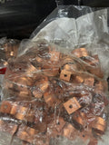 (100 PCS) 1" #500 TUBE STRAPS COPPER CLAD 2 HOLE *FREE SHIPPING*