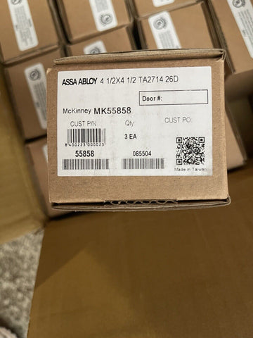 NEW 3 McKinney Bearing Hinges Heavy Weight  T4A3386/T4A3786 BRUSHED NICKEL