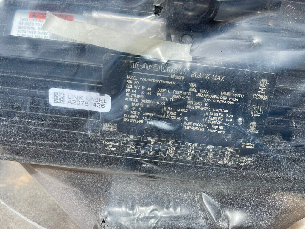 MARATHON BLACK MAX Y543A 5 HP, VARIABLE SPEED MOTOR, 3 PH, 230/460