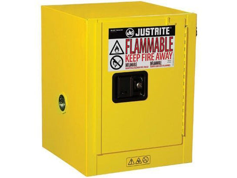 Justrite 890400 Flammable Safety Cabinet,4 Gal., Yellow *FREE SHIPPING*