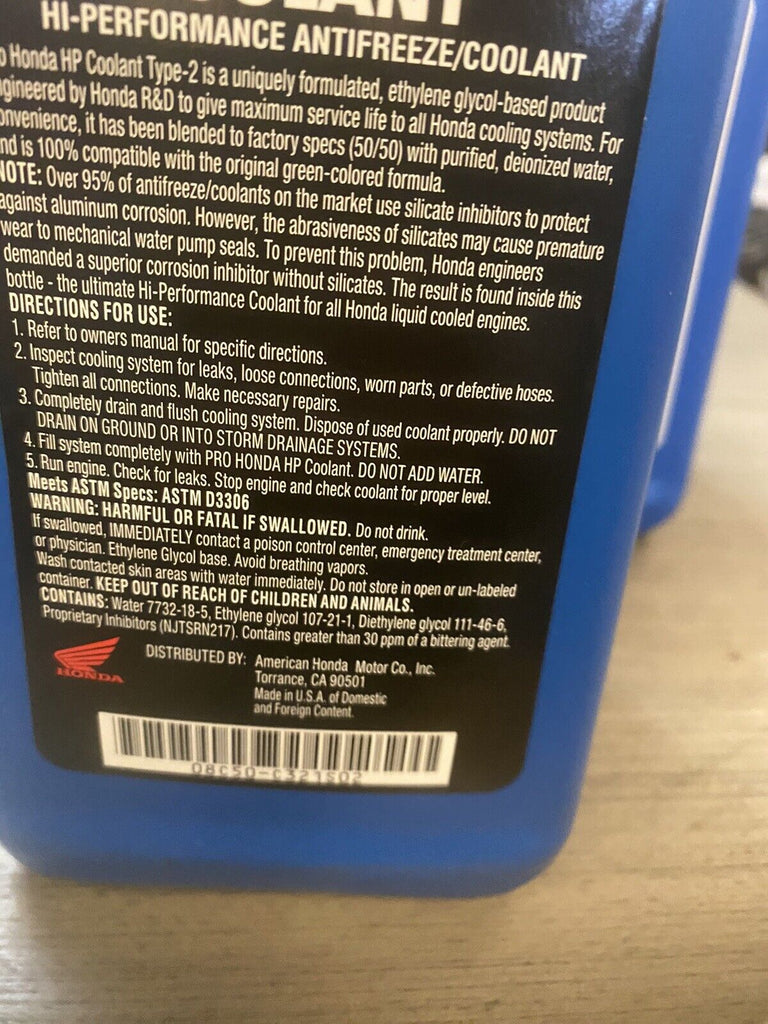 Honda HP Coolant 08C50-C321S02 – Premix For TRX500, 520, Forman, Rubicon, Talon, Pioneer, TRX420