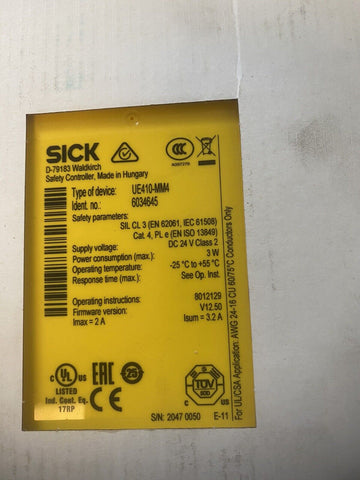 BRAND NEW SICK 6034645 safety controller/safety relay UE410-MM4