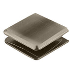 Brushed Nickel Beveled Hole-in-Glass Style Wall Mount Heavy-Duty Glass Clamp