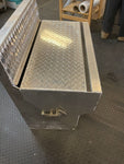 Aluminum Diamond Plate Battery Box  Steps & Straps fits Peterbilt 379, 389,388
