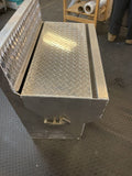 Aluminum Diamond Plate Battery Box  Steps & Straps fits Peterbilt 379, 389,388