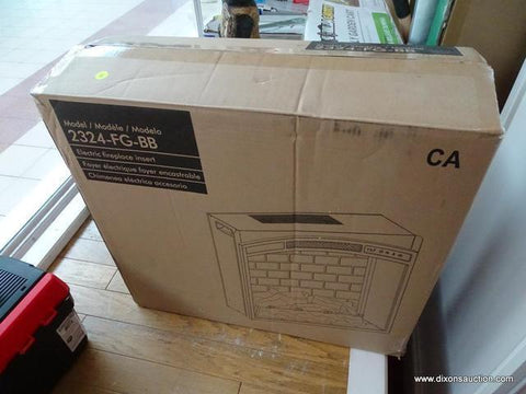 GREENTOUCH ROLLING FIREPLACE MANTEL ELECTRIC FIREPLACE INSERT, 2324-FG-BB, 24X8