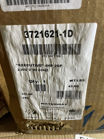 New 721621-1D Waterway Executive Hot Tub Jet Pump 4.0HP, 2 Speed