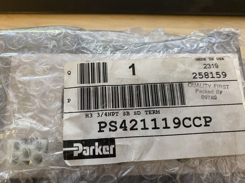 BRAND NEW  Parker 3/4" 4NPT SB SD Term Plug In Subbase Manifold  PS421119CCP