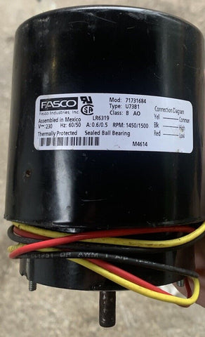 FASCO 71731684 / U73B1 230V CLASS B RPM:1450/1500 Hz: 60/50  Motor