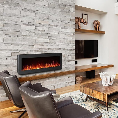 GM HOME ELECTRIC FIREPLACE Wall Mounted Heater Freestanding Fireplace 1500 W