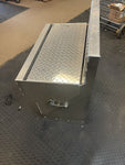 Aluminum Diamond Plate Battery Box  Steps & Straps fits Peterbilt 379, 389,388