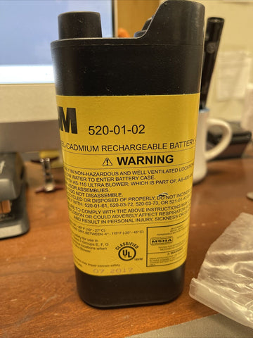 NEW 3M 520-01-02R01 RECHARGEABLE BATTERY PACK NICKEL-CADMIUM INTRINSICALLY SAFE