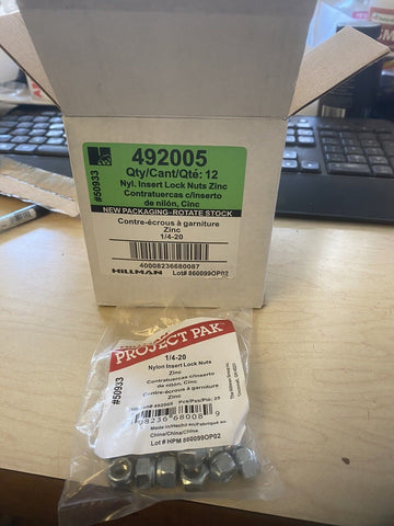 BRAND NEW HILLMAN # 492005 NYLON INSERT LOCK NUTS PROJECT PAK