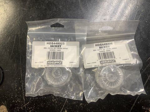 (2 Pack) Mixet Volume Shower Handle Clear HDS448025, 1" Height, Acrylic