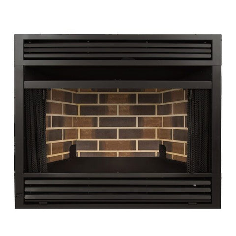 NEW Pleasant Hearth 36.5-in W-BTU Black Vent-free-Burner Gas Fireplace Insert