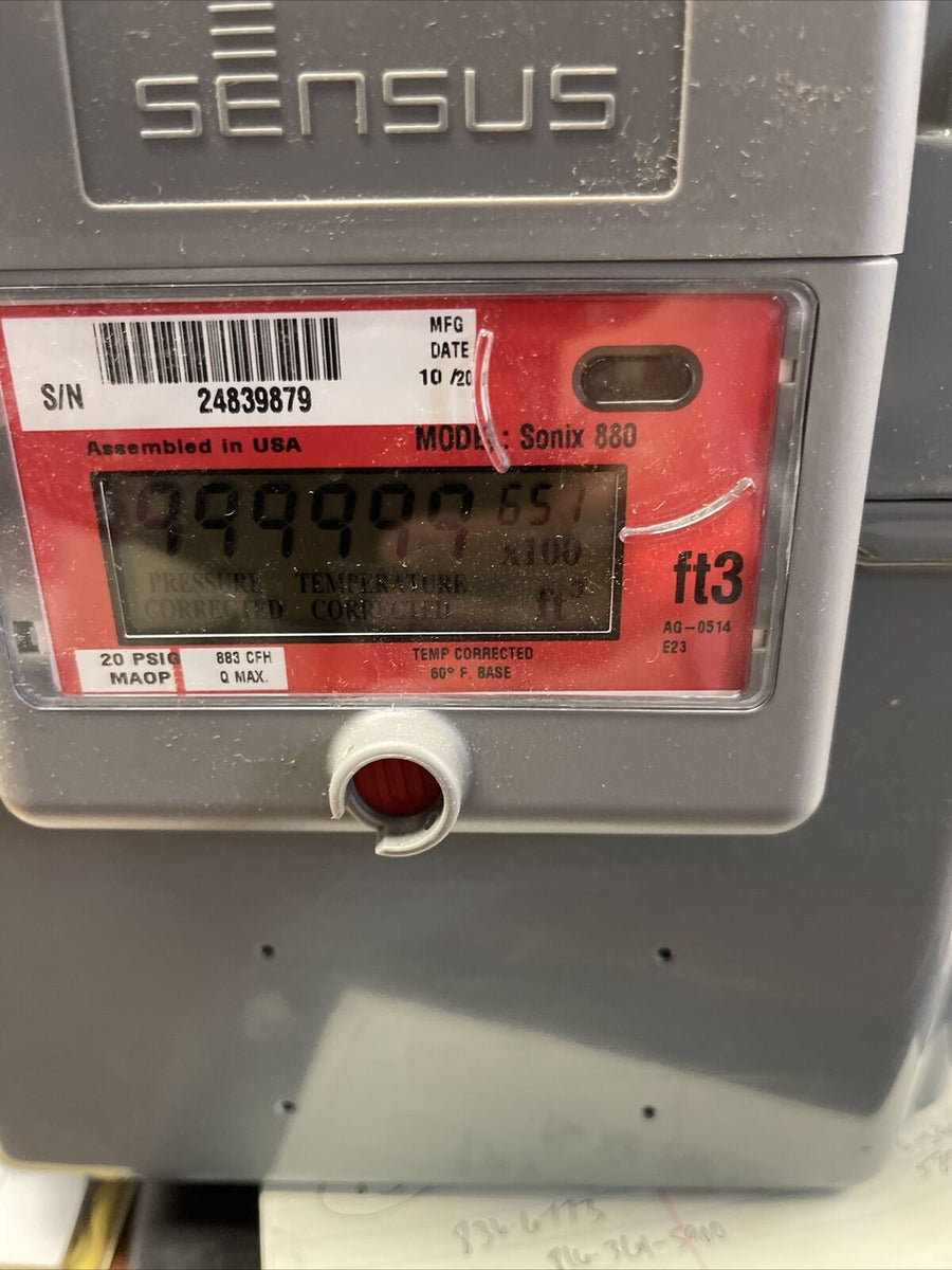 SENSUS SONIX 880 GAS METER WITH SENSUS FLEXNET 700GM TRANSCEIVER *F...