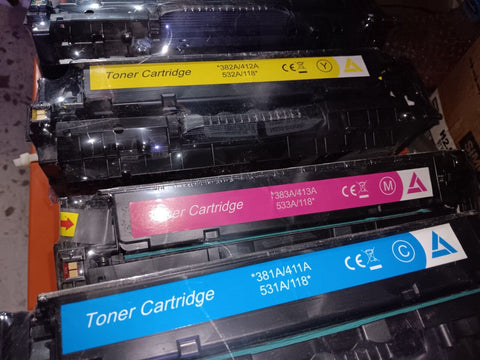 Laser Cartridge 381A/411A 531/118, 382A/412A, 383A/413A 533A/118, (SET) HP Canon