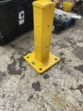 NEW Vestil Bolt-On Style Steel Post For 2 Ribbed Guard Rails, 18"H, Yellow