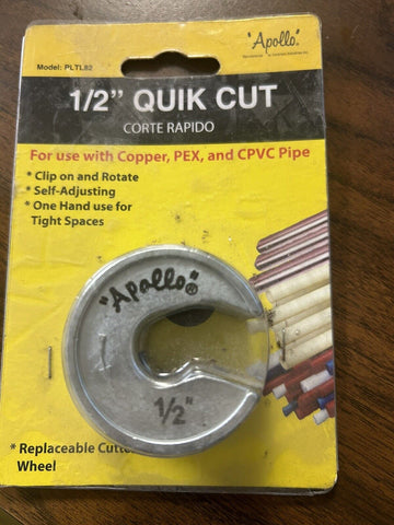 Apollo Quick Cit Pipe Cutter 1/2"  Copper, Pex and PVC.  New in Package
