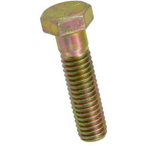 (5) Hillman 1/2 in. -20 Fine Thread x 1-1/4 in Grade 8 Yellow Zinc Hex Cap Screw