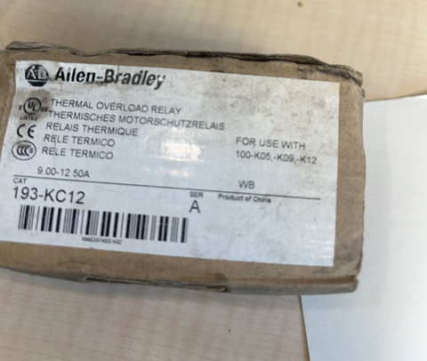 New Allen-Bradley 193-KC12 SER A Thermal Overload Relay