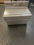 Aluminum Diamond Plate Battery Box  Steps & Straps fits Peterbilt 379, 389,388