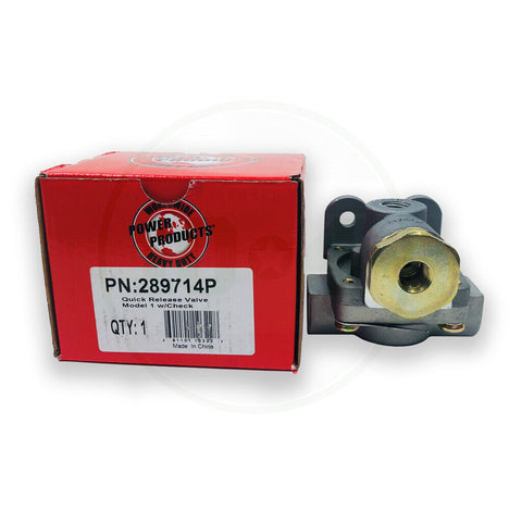 QR1C 289714P TYPE QUICK RELEASE VALVE  / AIR VALVE BY POWER PRODUCTS *SHIPS FREE