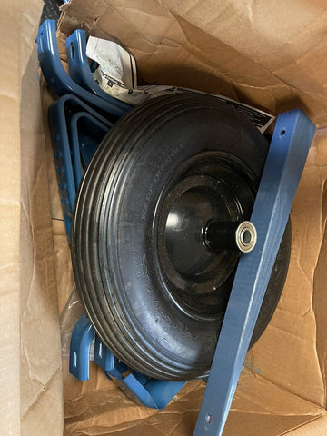 JACKSON Wheelbarrow Blue Steel Tray 6 cu ft (WHEEL & FRAME ASSEMBLY) SHIPS FREE