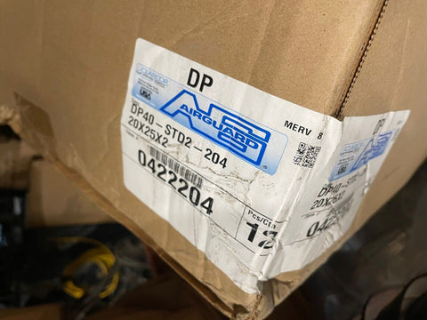 (1 CASE OF 12) DP PLEAT – 20X25X2 FILTER DP40-STD2-204, 042204 *FREE SHIPPING*