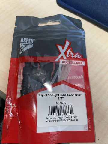 (5) RectorSeal 83986 Aspen Xtra 1/4" Equal Straight Tube Connector
