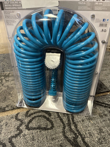 Bloom Self Coiling Hose With Water Nozzle 3/8" X 50 Ft **FREE SHIPPING**