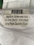 BARCEL TWIN SHEET FLAT 66X104", 55/45 CTN/POLY, 12 CT PACKAGE *FREE SHIPPING*