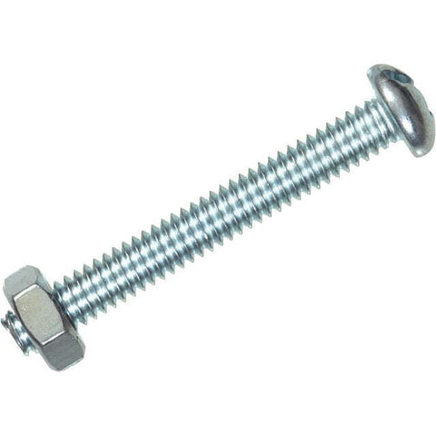 Hillman 7728 Machine Screw Combination with Nut 1/4-20 X 1-1/4" (5 PKS OF 5=25)