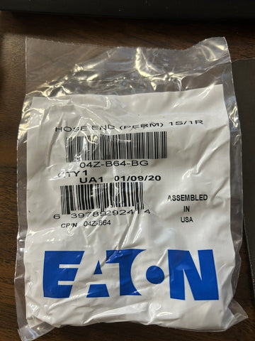 Eaton Weatherhead 04Z-B65-BG Crimp Hose Fitting Inverted male Swivel 90 Elbow