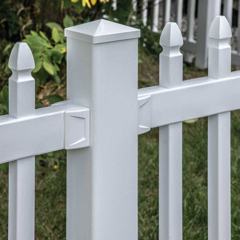 (2-2 packs per lot) Freedom Set and Secure White Vinyl Fence Bracket *SHIPS FREE