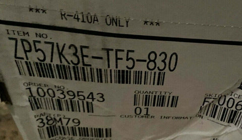 NEW COPELAND ZP57K3E-TF5-830 / P021-5852P 5 TON AC/HP SCROLL COMPRESSOR R-410A