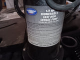 NEW Pump 93501 1/2-Horsepower Cast Iron Sewage Pump with Tethered Float