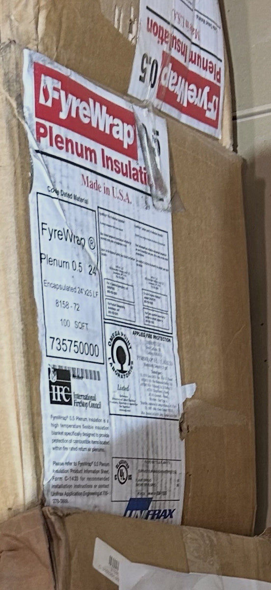 FyreWrap Plenum 0.5 24 Grease Duct Fire Protection Insulation 24&qu...