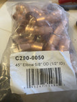 BRAND NEW DIVERSIT C290-0050 5/8OD COPPER FITTING 45 DEGREE ELL 25 PER LOT