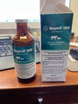 Bayer Baytril 100 Antimicrobial for Cattle and Swine 100mg/mL Injectable Solution (Expiration Date Feb 2023)