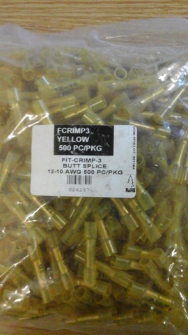 Alpha Wire FCRIMP3 YL083 FITCRIMP3 YELLOW 500 PC PKG FIT SHRINK tubing
